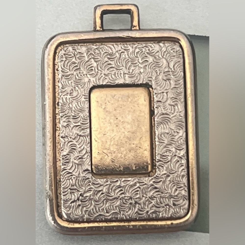 Gold and Silver Textured Pendant